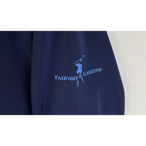 Fairway & Greene F & G Tech Pullover Quarter Zip Men Large Navy Golf Preppy - Picture 3 of 12